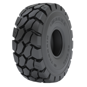 The Magna M-TERRAIN tyre is designed for ADT (articulated dump trucks), providing excellent traction, durability, and resistance to cuts and impacts in tough off-road conditions.