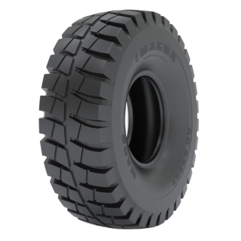 MA01+ earthmoving tyre providing superior grip and durability on rugged terrain.
